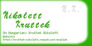 nikolett kruttek business card